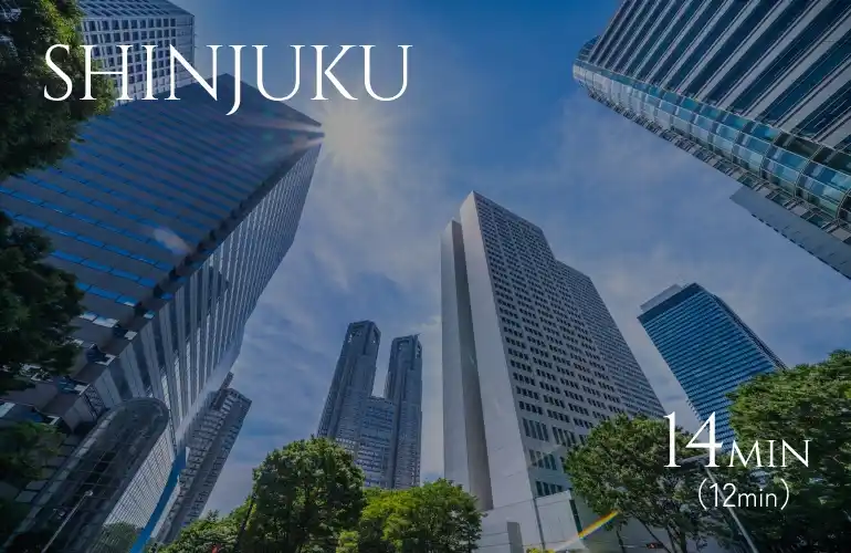 新宿 直通14分（12分）