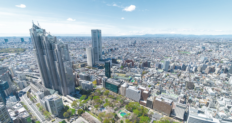 新宿から富士山方面を撮影したイメージ画像