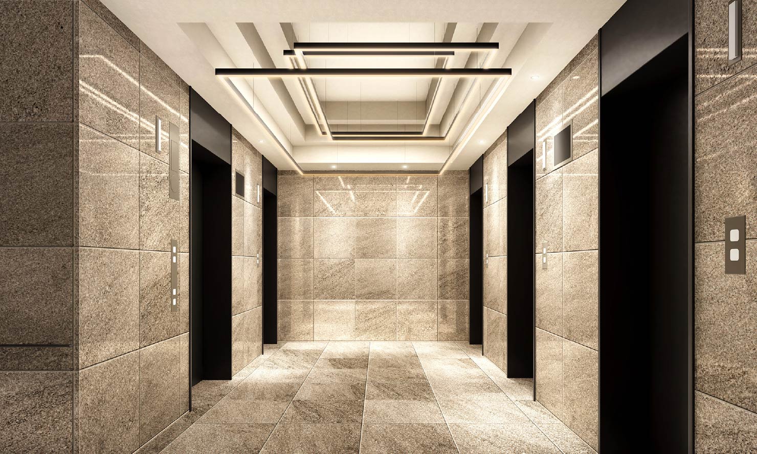 エレベーターホール完成予想図