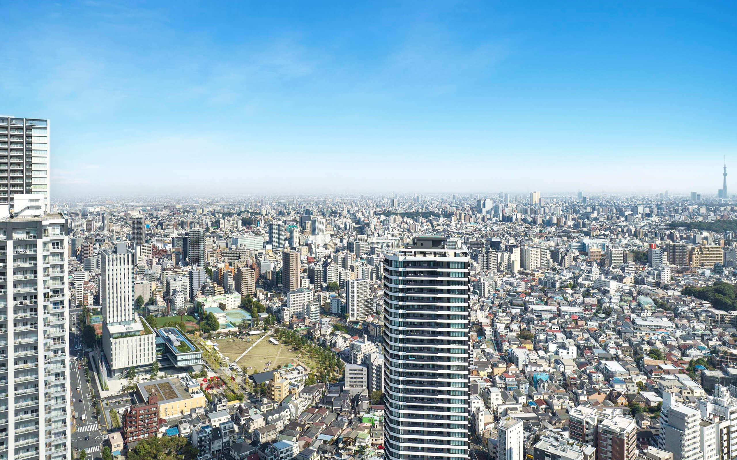 EIタイプ40階の高さより北東方向の景色