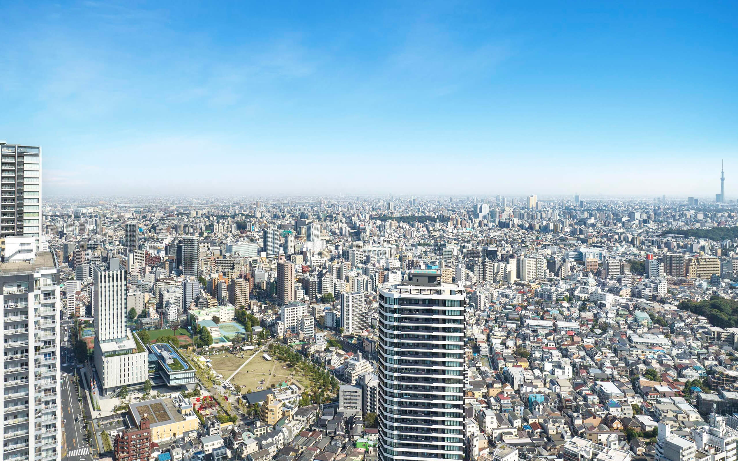 EMタイプ44階の高さより北東方向の景色