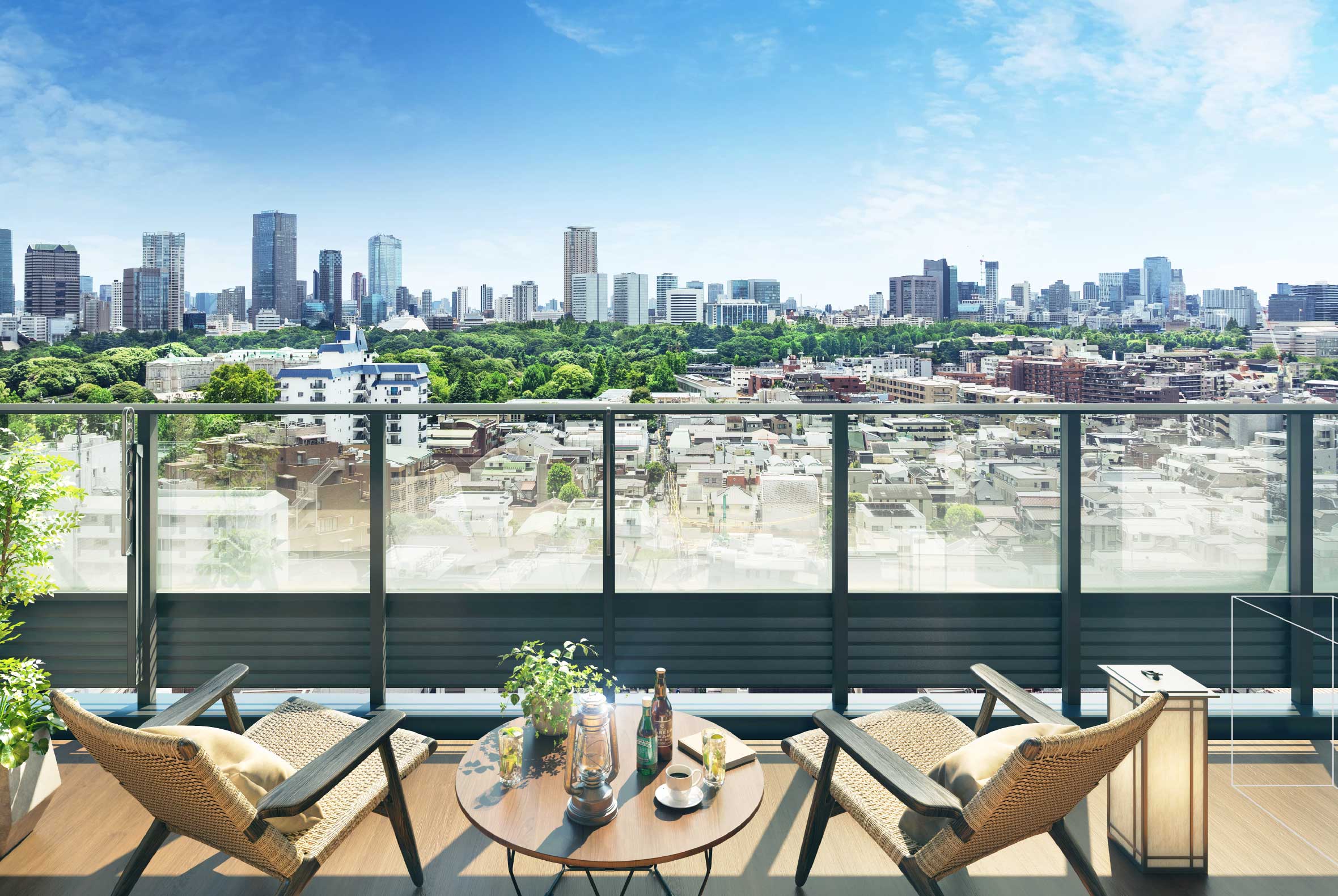 バルコニー完成予想CG（14階）