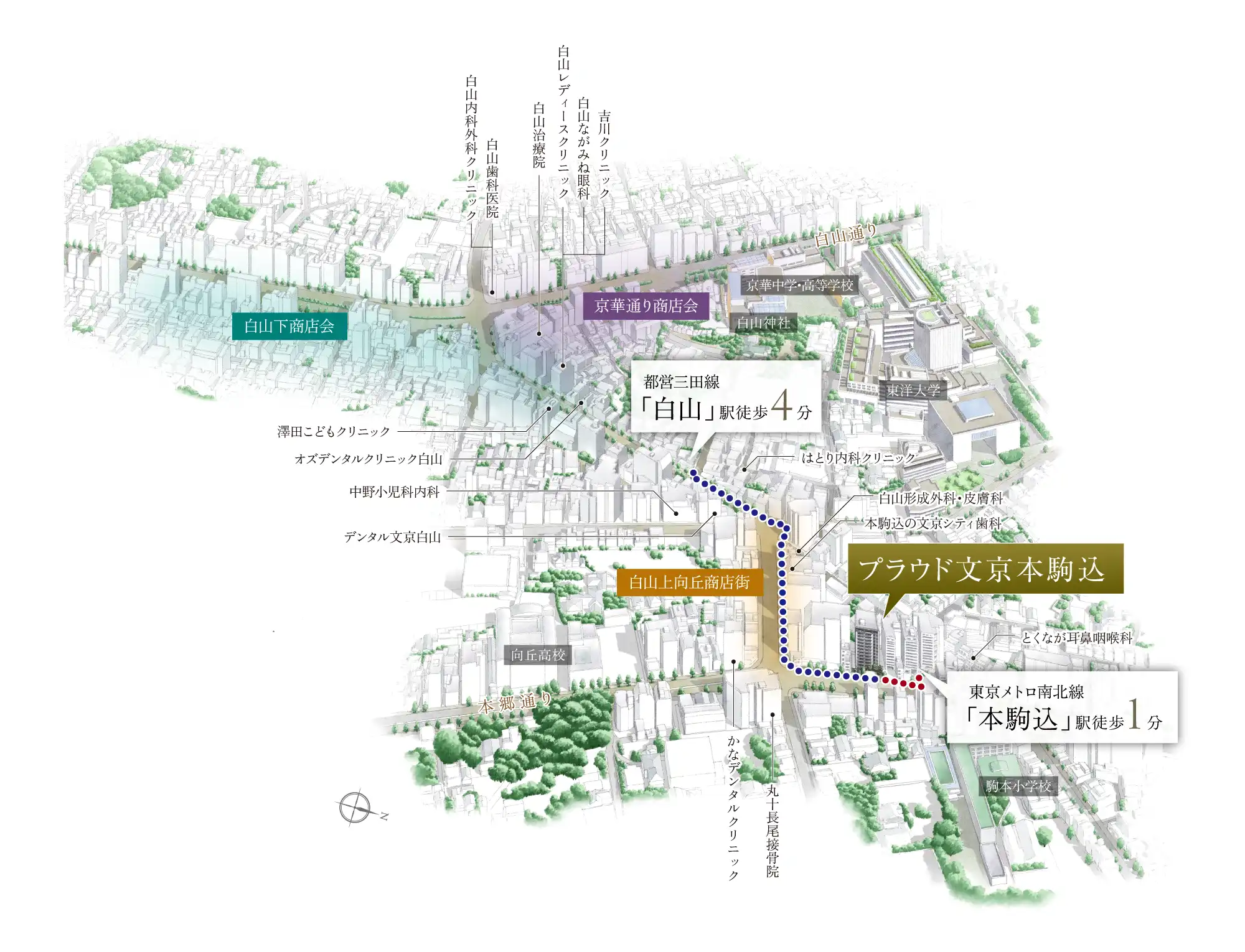 現地周辺概念イラスト