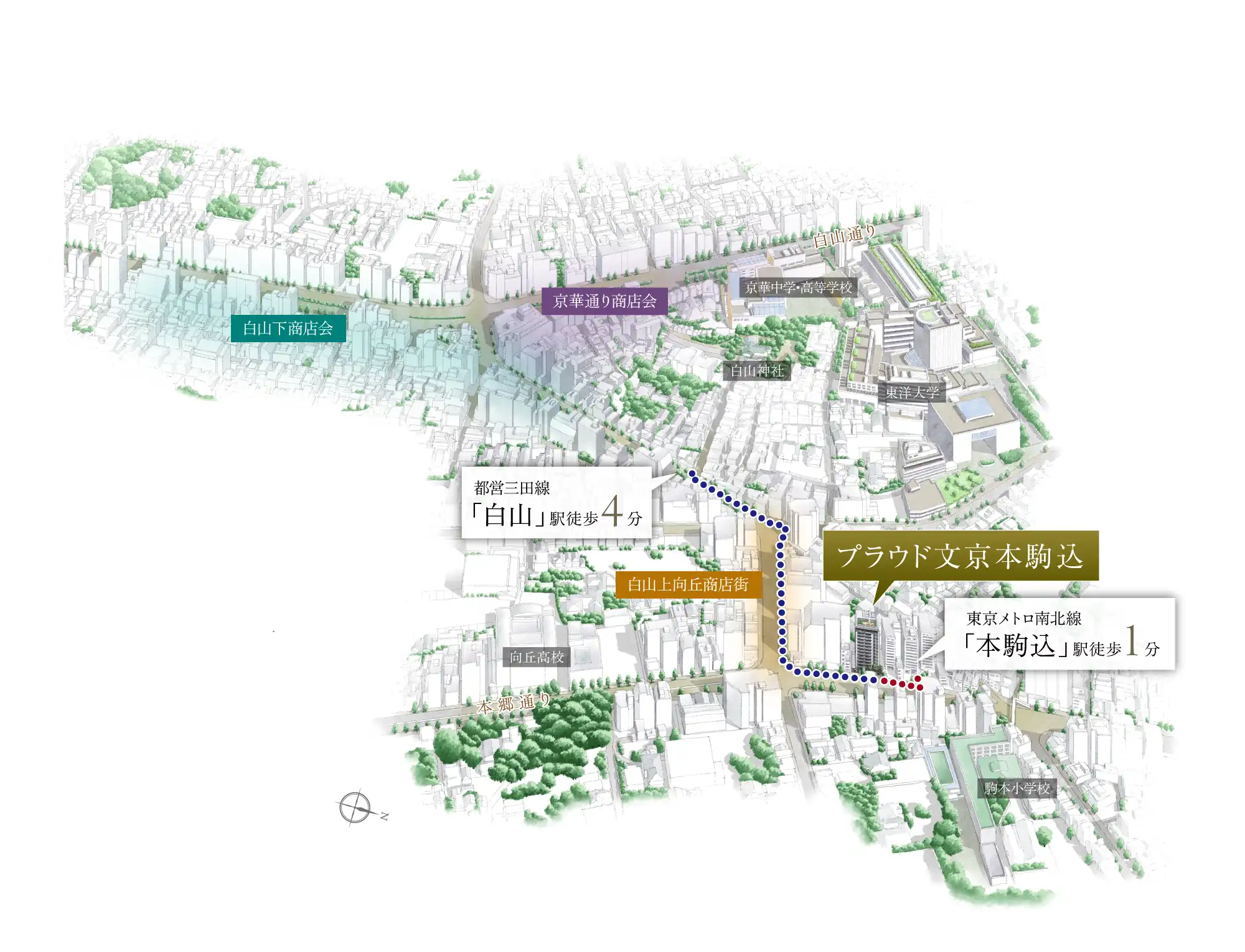 現地周辺概念イラスト