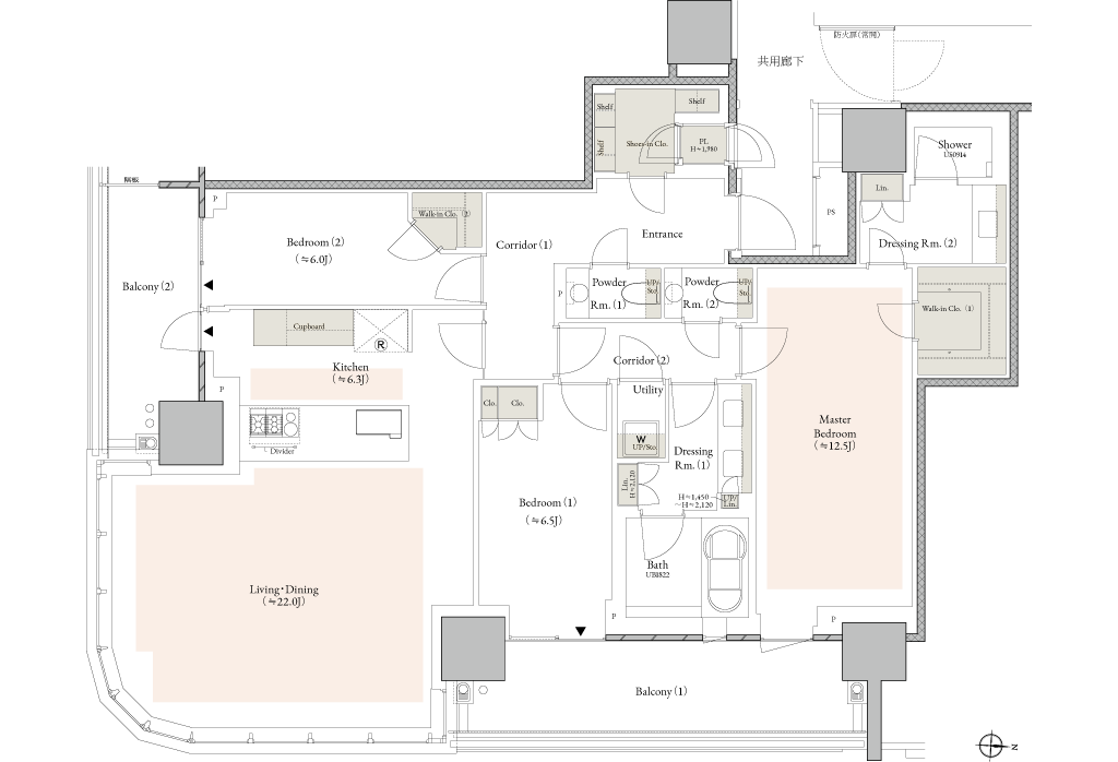 E133-P06 type 間取り図