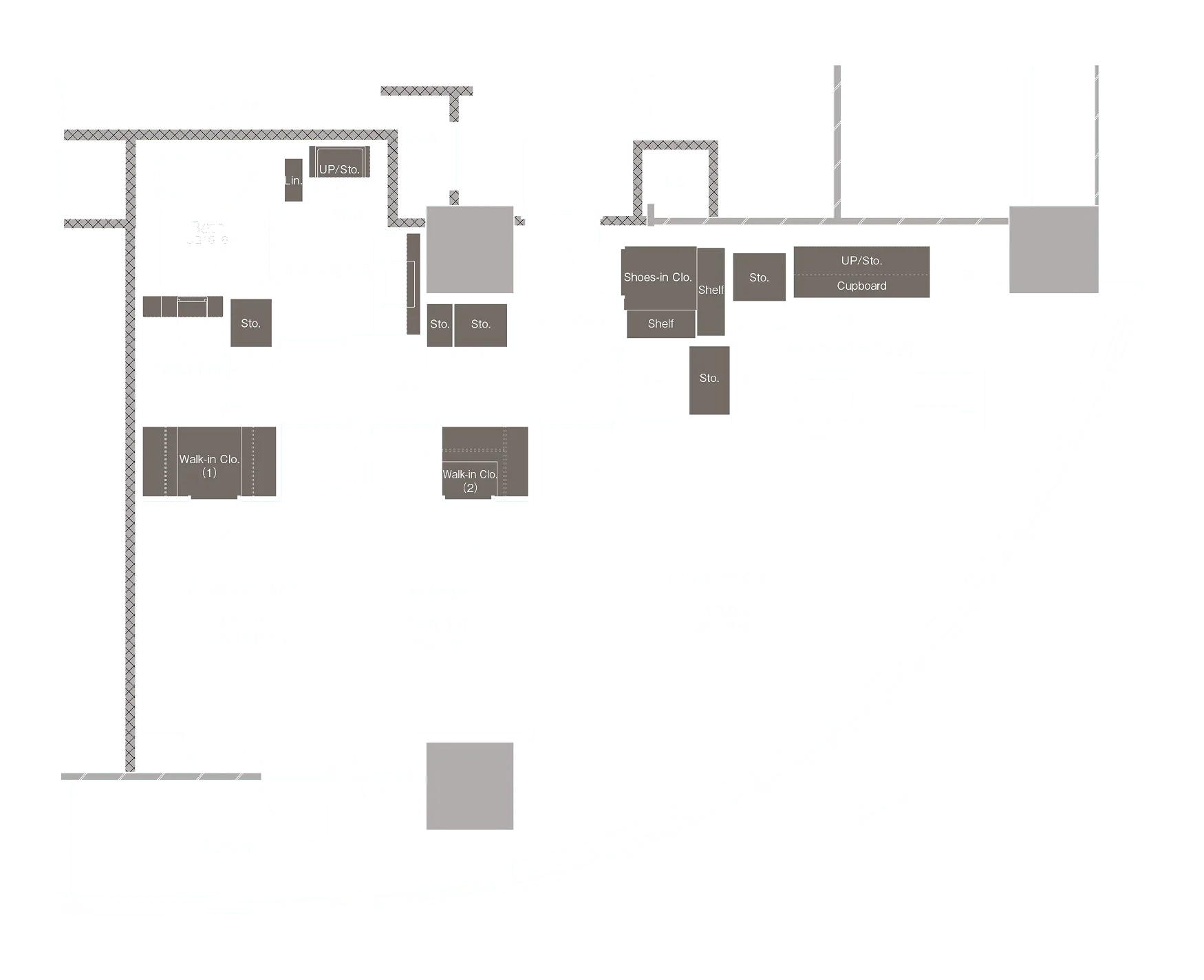 S86-LFの間取図