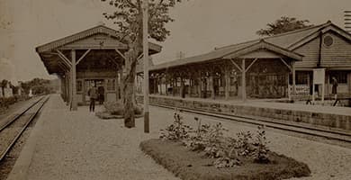 浦和停車場　絵葉書（大正初期）／出典元：さいたま市アーカイブズセンター