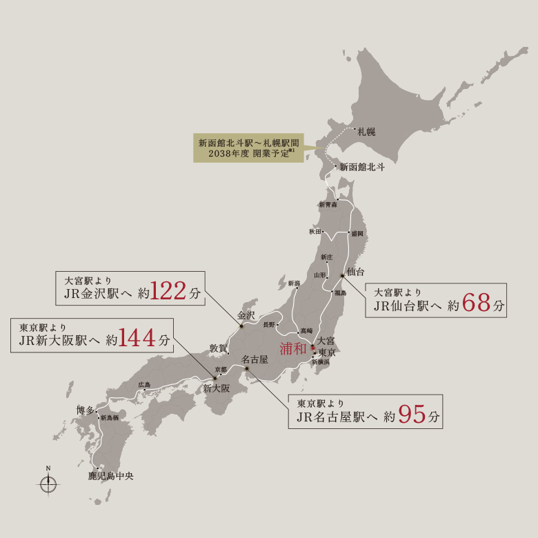 新幹線アクセス概念図