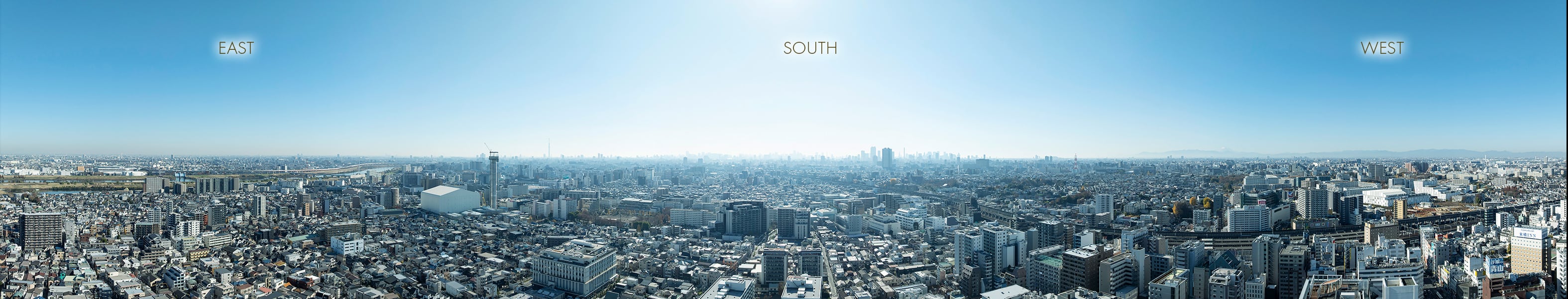 眺望写真（地上110m／32階相当より2025年12月撮影）