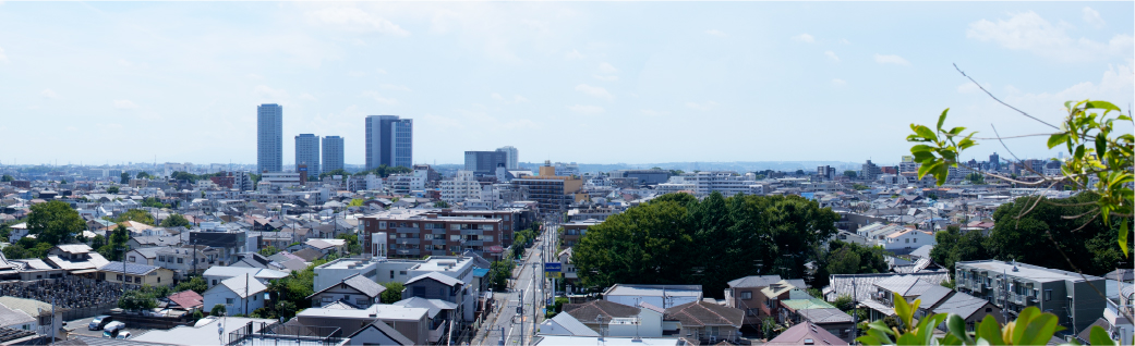 昼の眺望写真 2025年7月現地8階（建築基準法上7階）より西方向を撮影