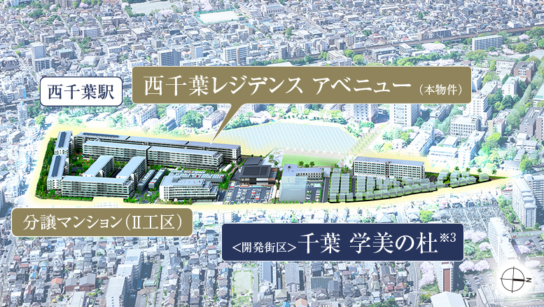 「千葉 学美の杜」街区全体完成予想CG