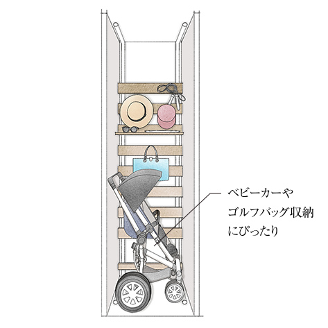 Fsタイプ 玄関マルチスペース イメージイラスト
