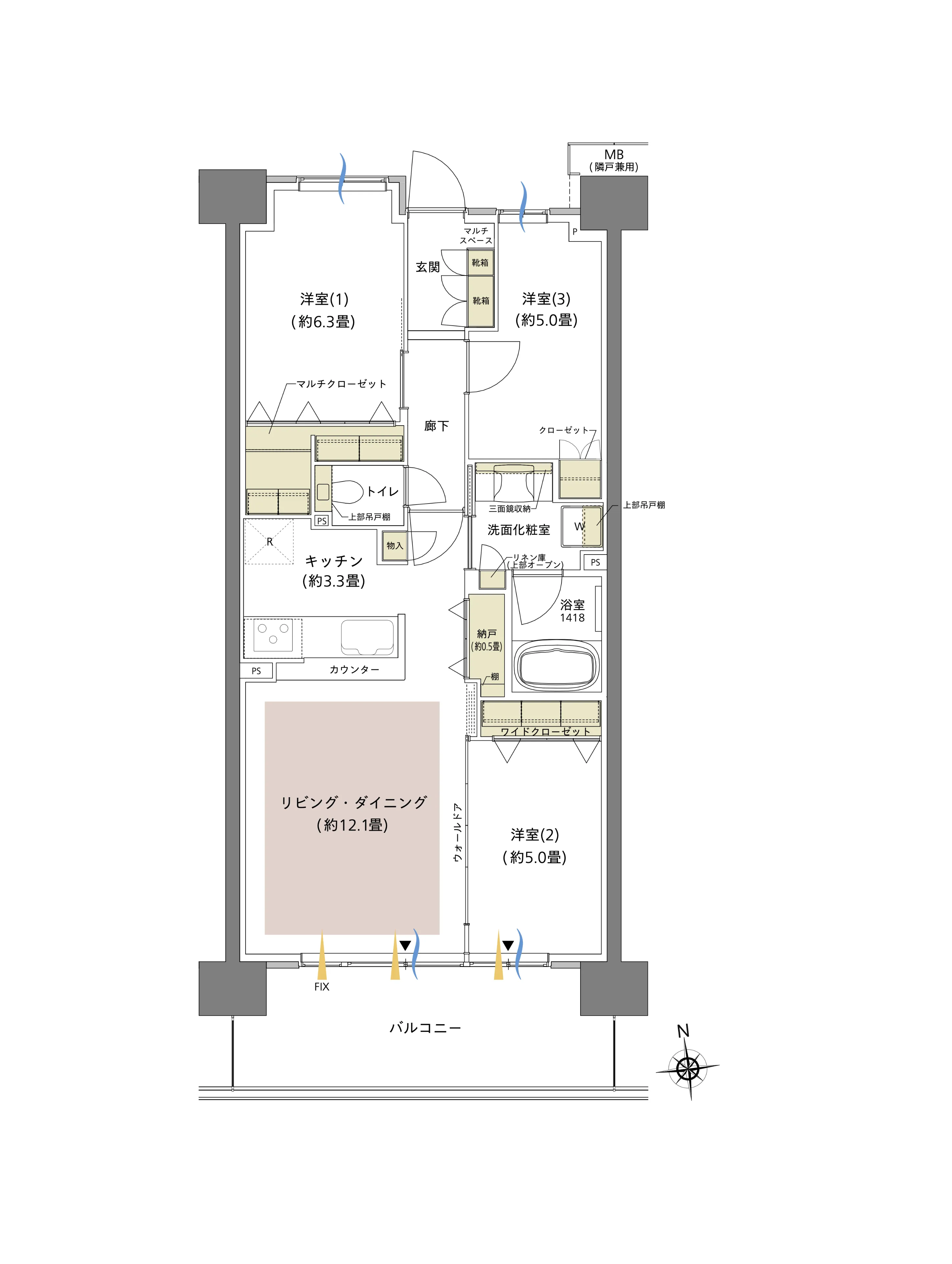 1G4type 間取り図