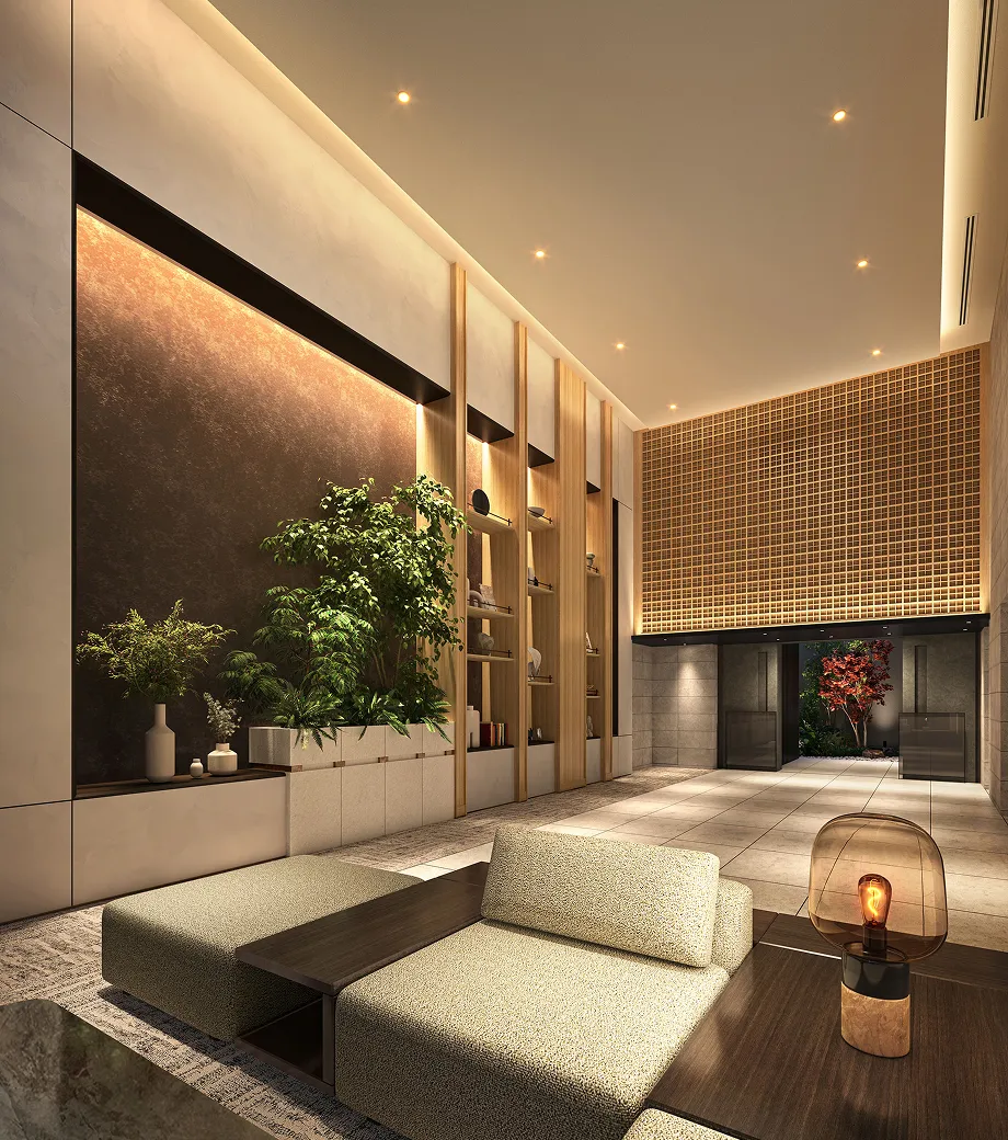 エントランスラウンジの完成予想CG