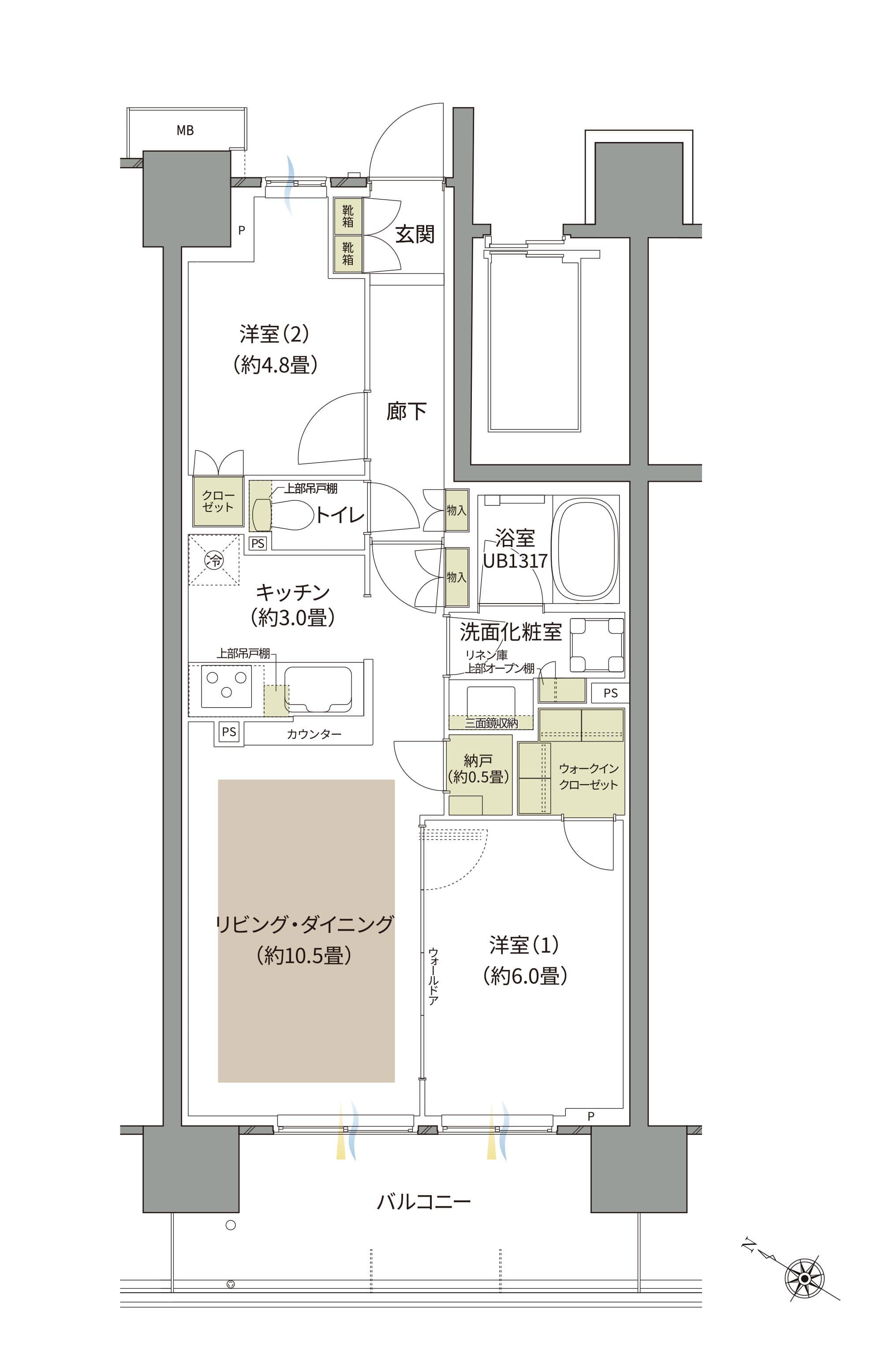 A1-Dタイプ BASIC間取り