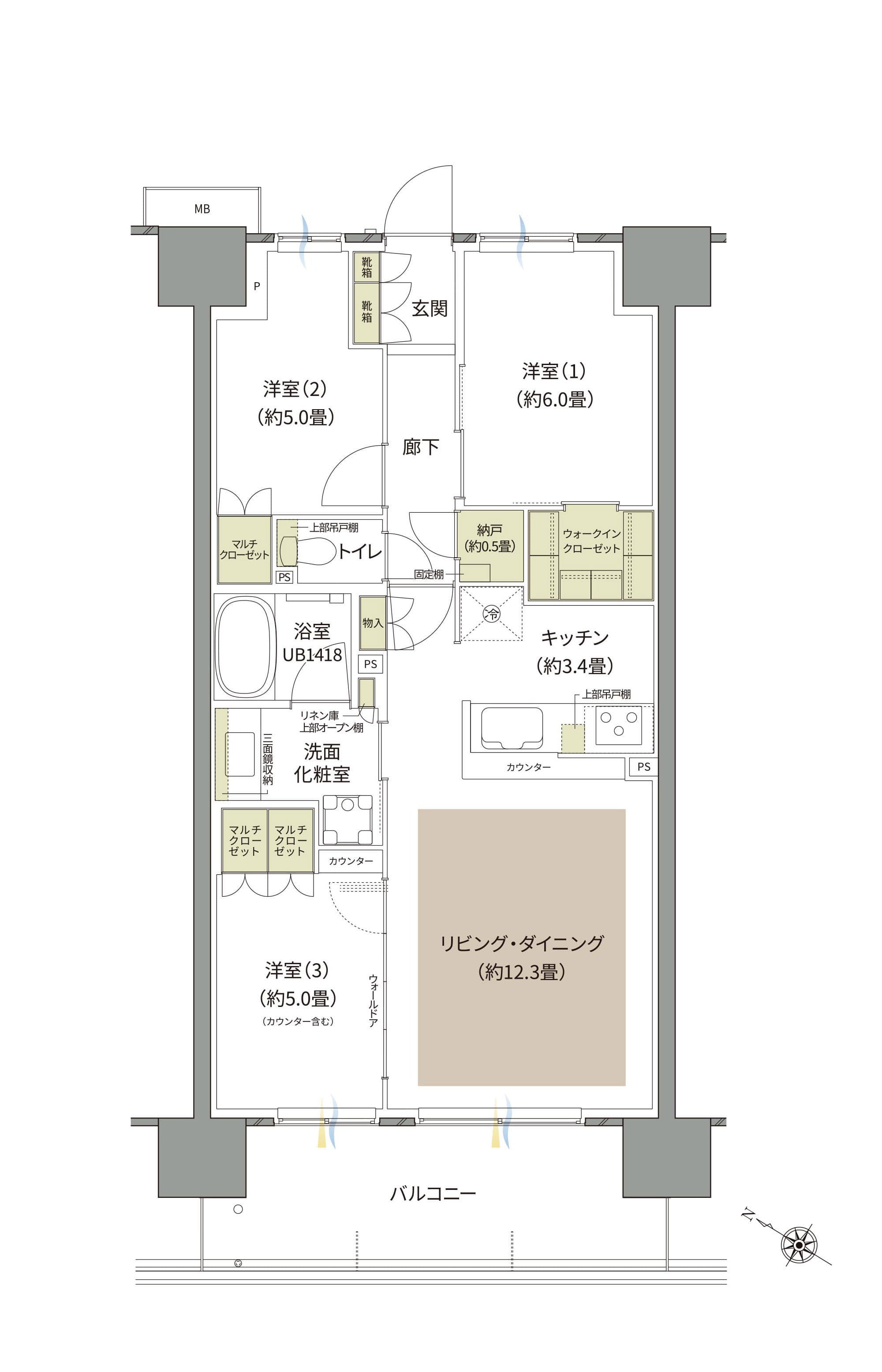 A1-Hタイプ BASIC間取り