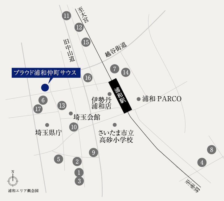 浦和エリア概念図