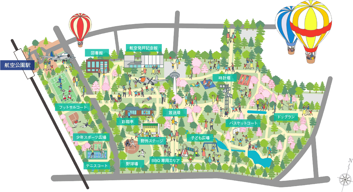 所沢航空記念公園マップ