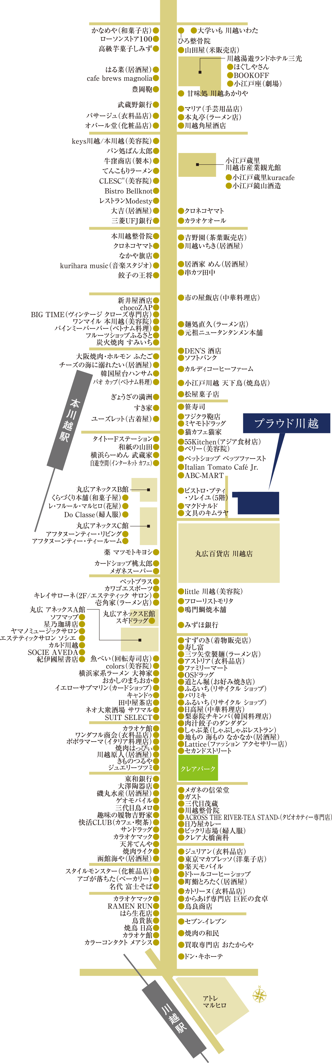 〈クレアモール エリア概念MAP〉