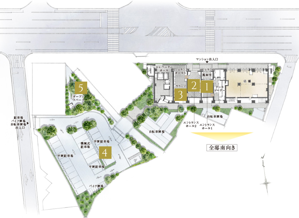 敷地配置イラスト