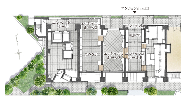 敷地配置イラスト