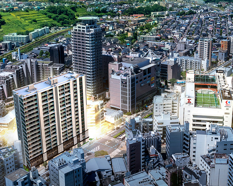 現地周辺航空写真