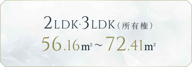 2LDK・3LDK（所有権）56.16m2〜108.94m2