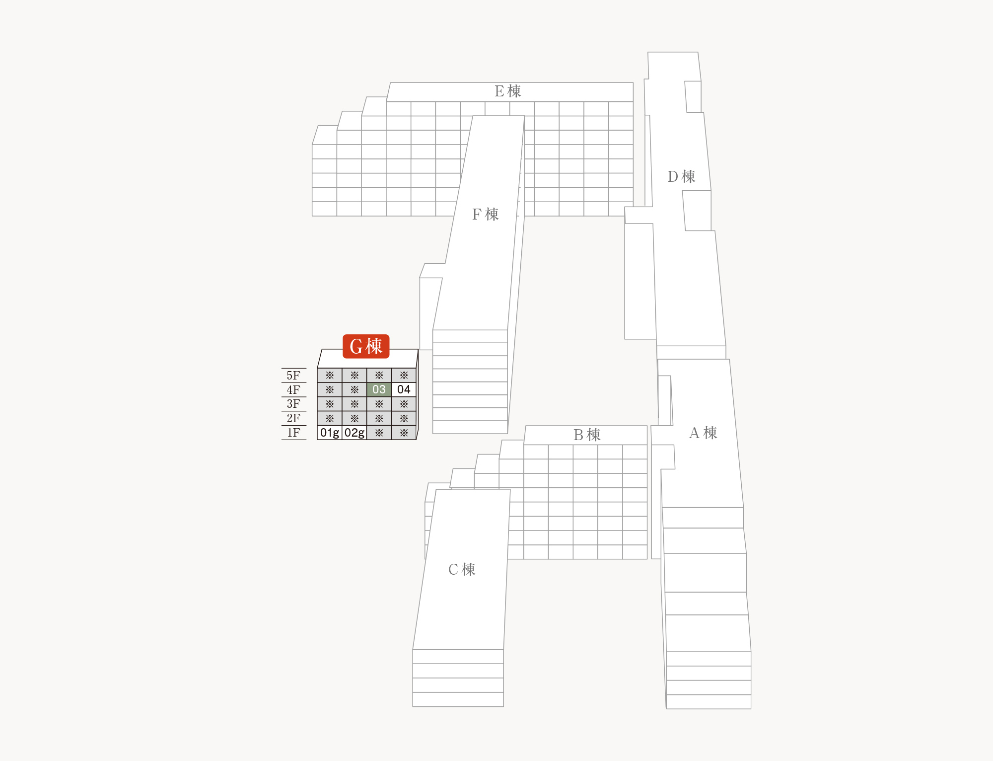 西面敷地配置図
