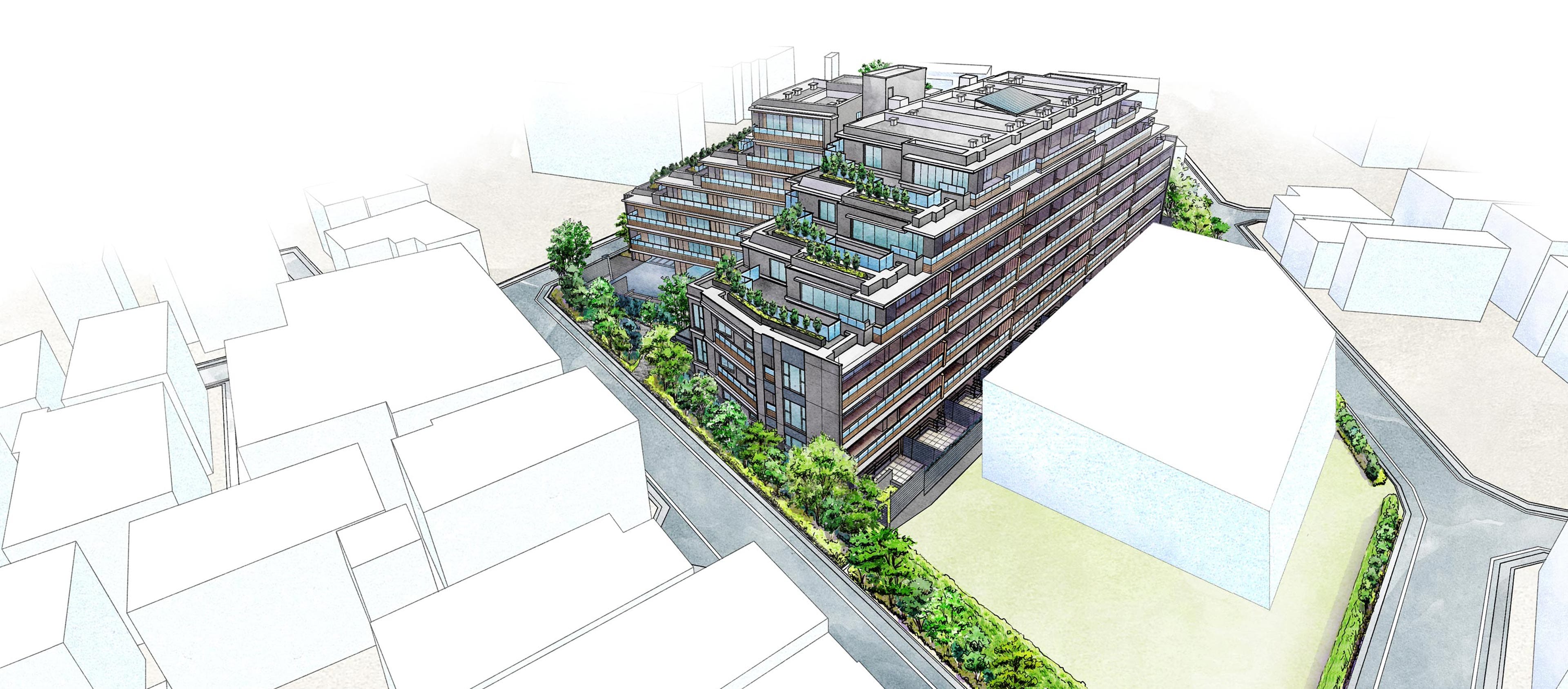 現地周辺鳥瞰イラスト