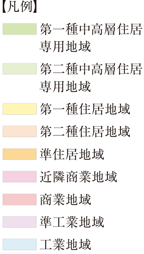 用途地域図の凡例