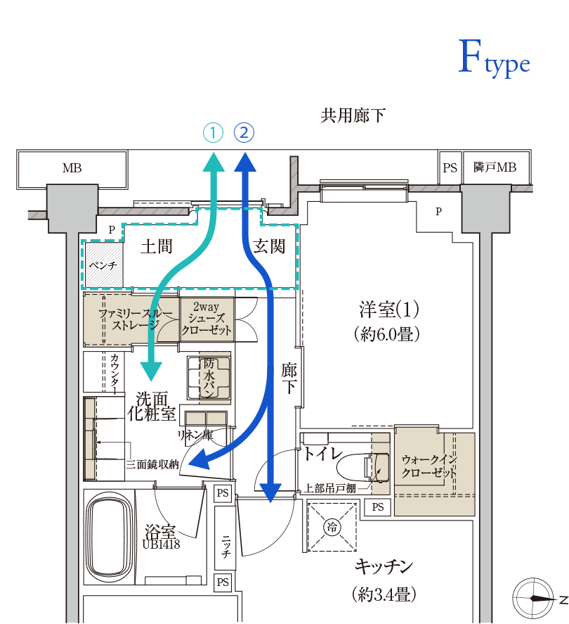 Fタイプ 間取図