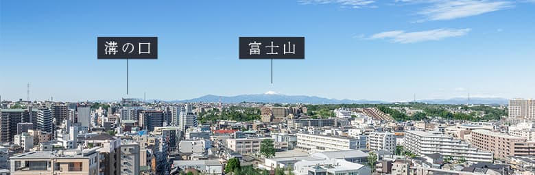 眺望写真（現地15階相当の高さから西方面を2024年3月に撮影）