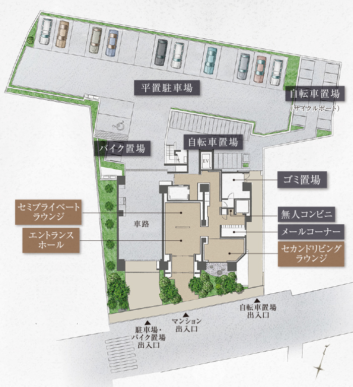 敷地配置イラスト