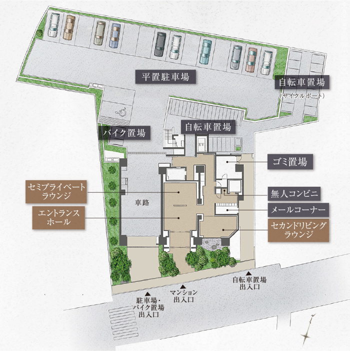 敷地配置イラスト