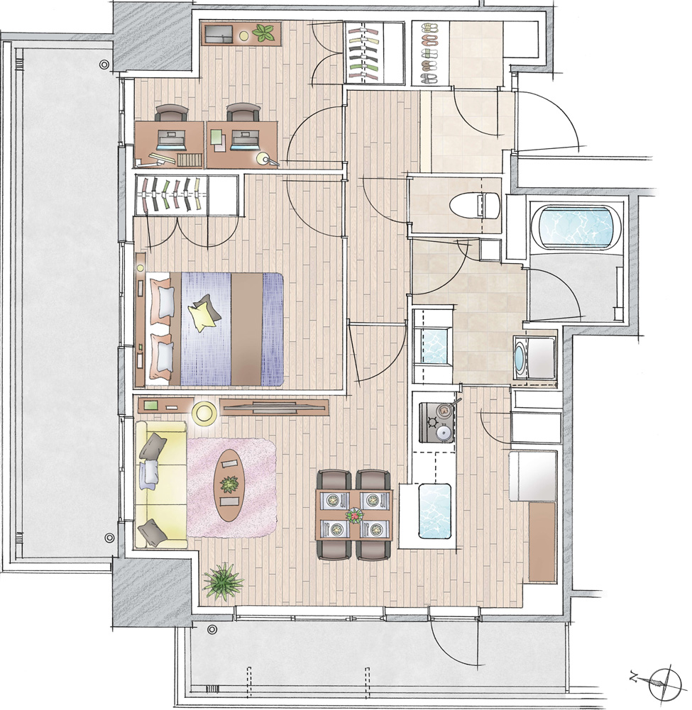 家具イラスト For Couple