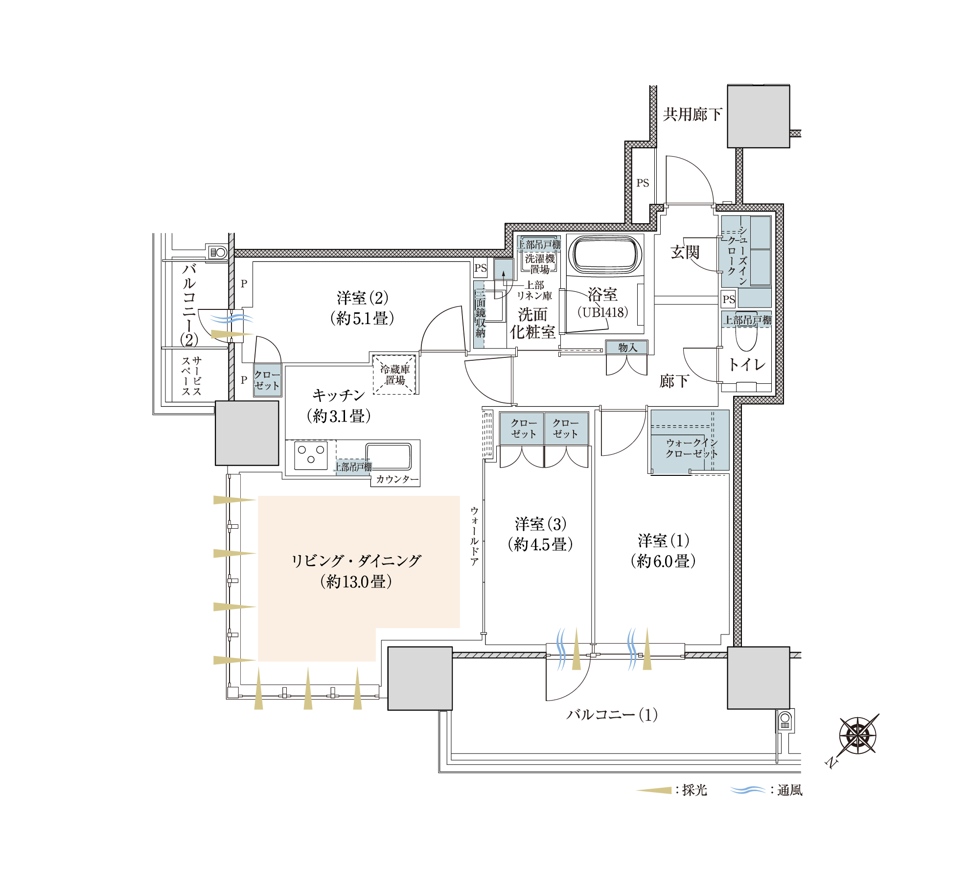Ltype間取り図