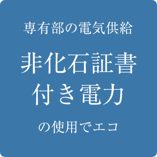 専有部への電気供給 CO2排出量実質ゼロ