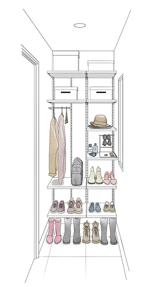 フレキシブルシェルフイメージイラスト