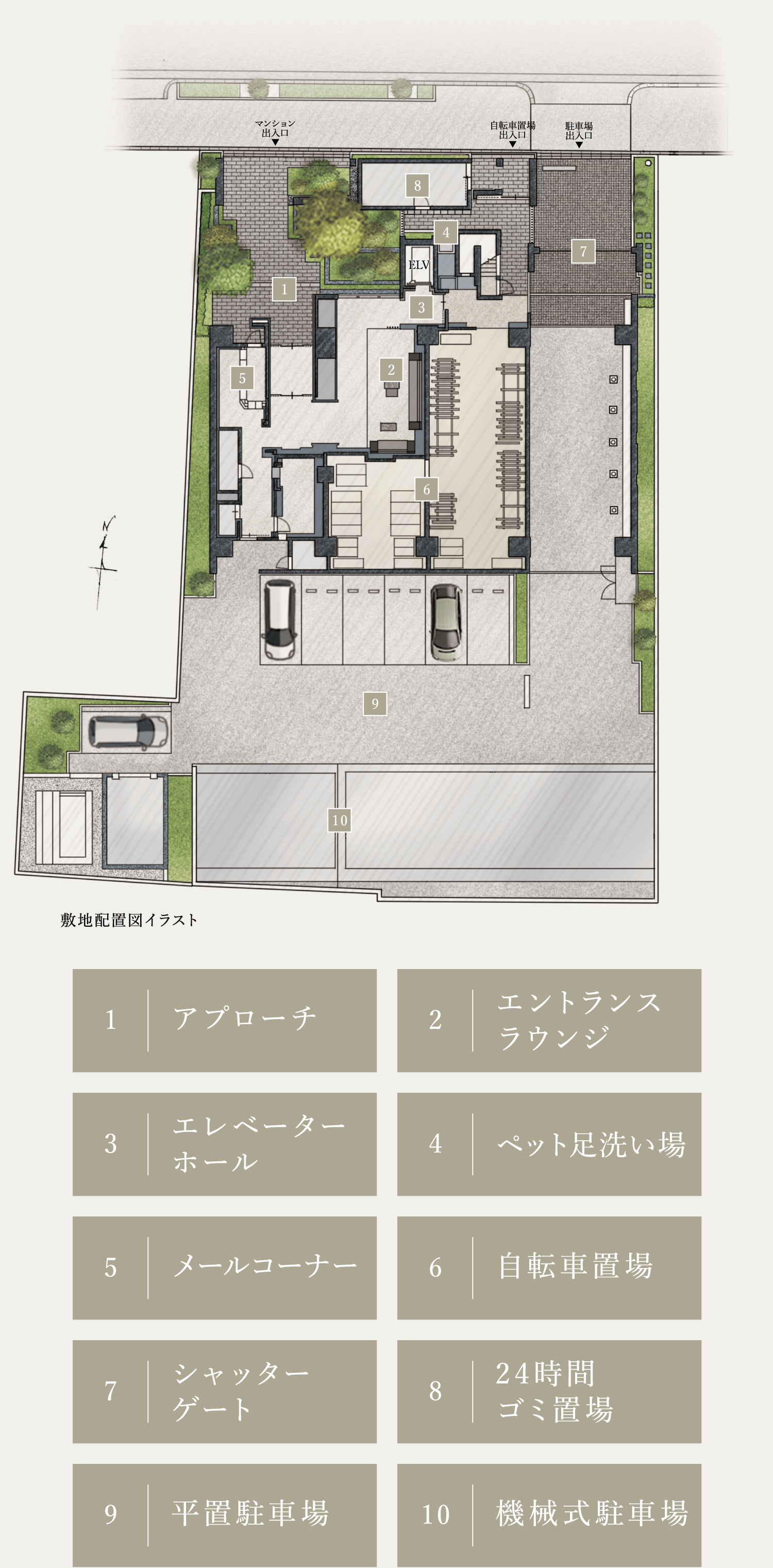 敷地配置図イラスト