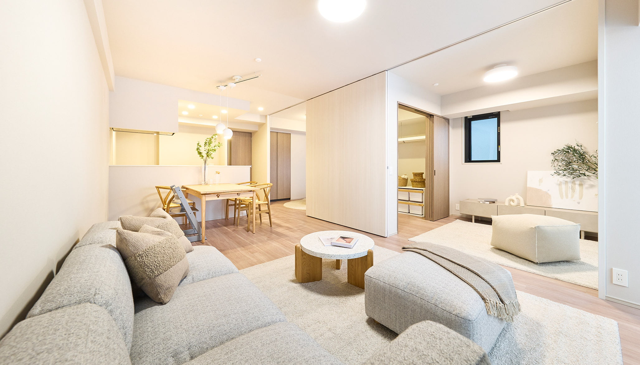 リビング・ダイニング（建物内モデルルームFタイプ｜2026年2月撮影）