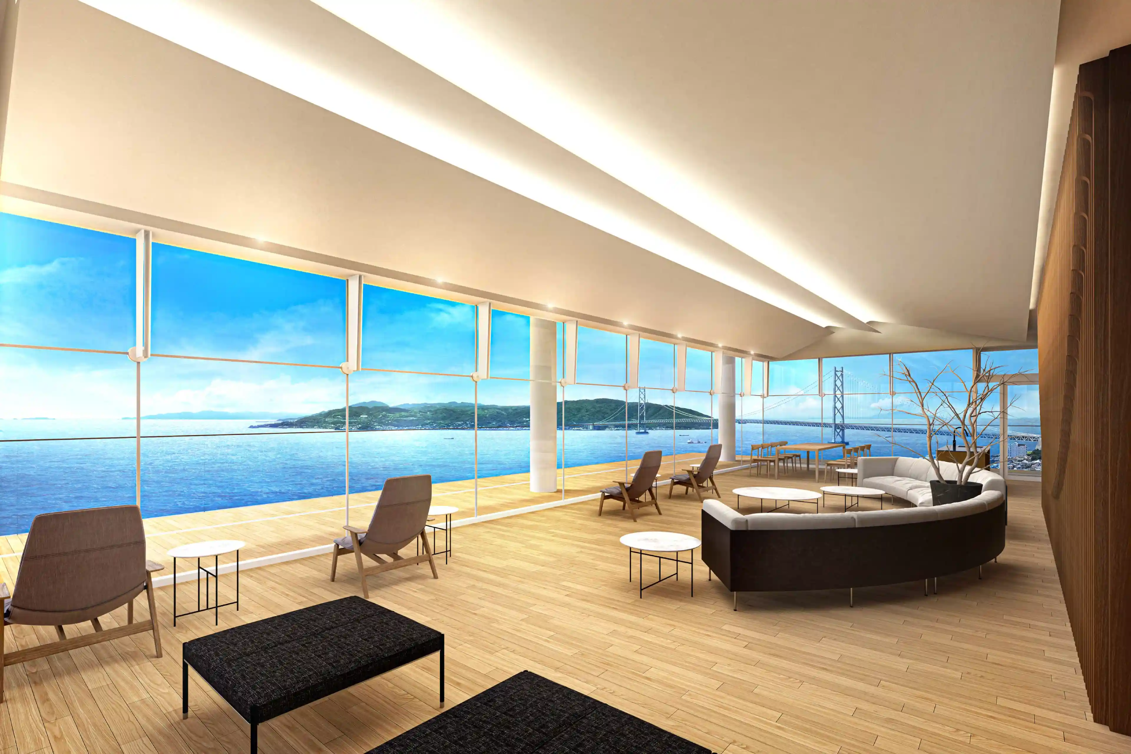 スカイクルーズラウンジ・デッキ完成予想図