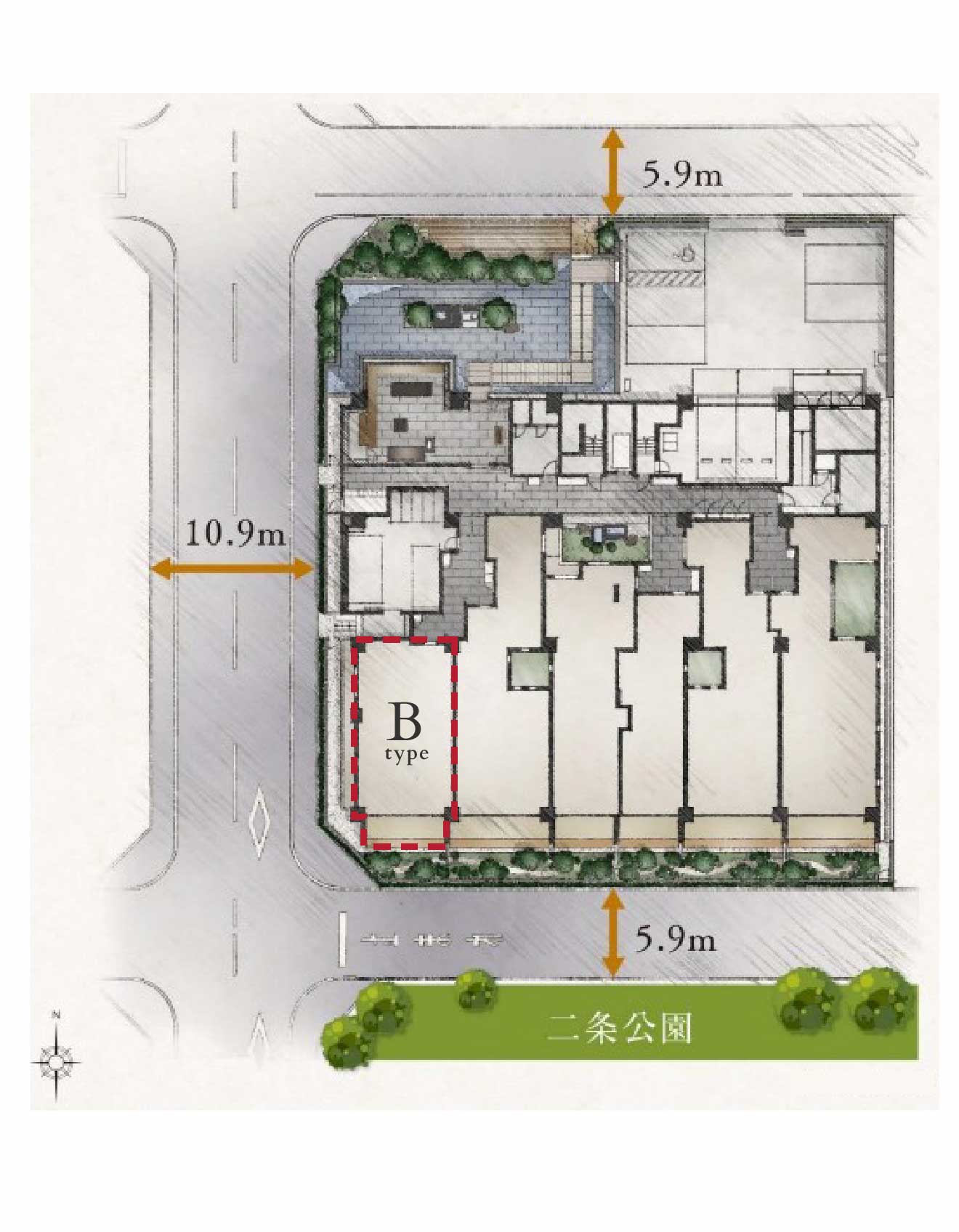 敷地配置イメージイラスト