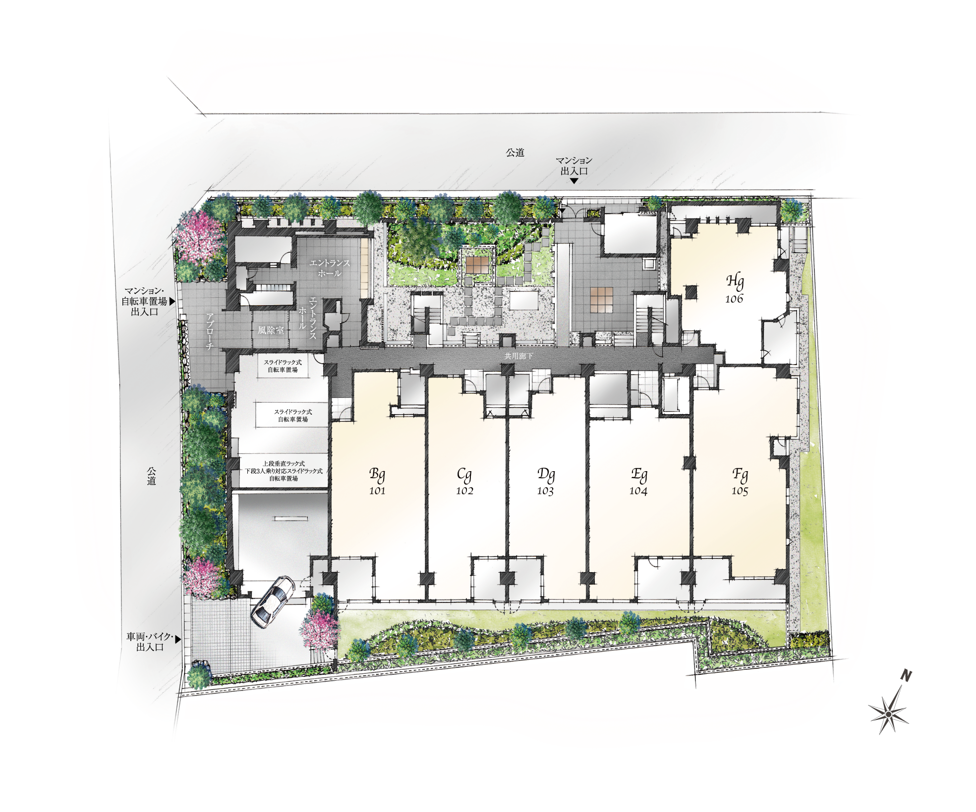 敷地配置図イラスト