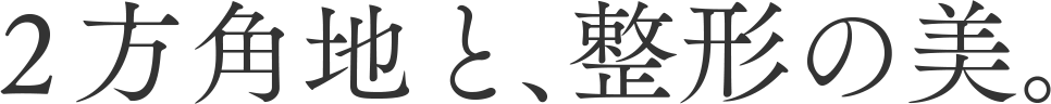 2方角地と、整形の美。