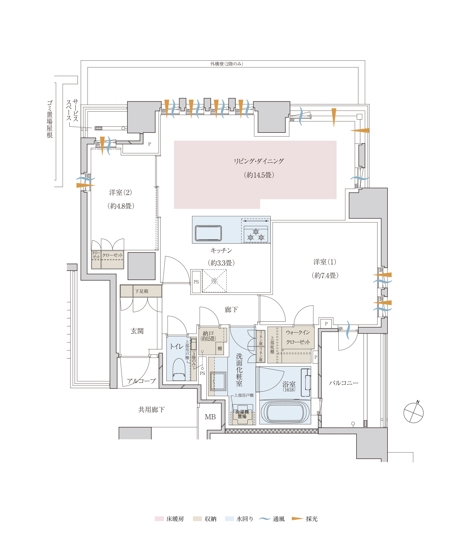 Hタイプ間取り図
