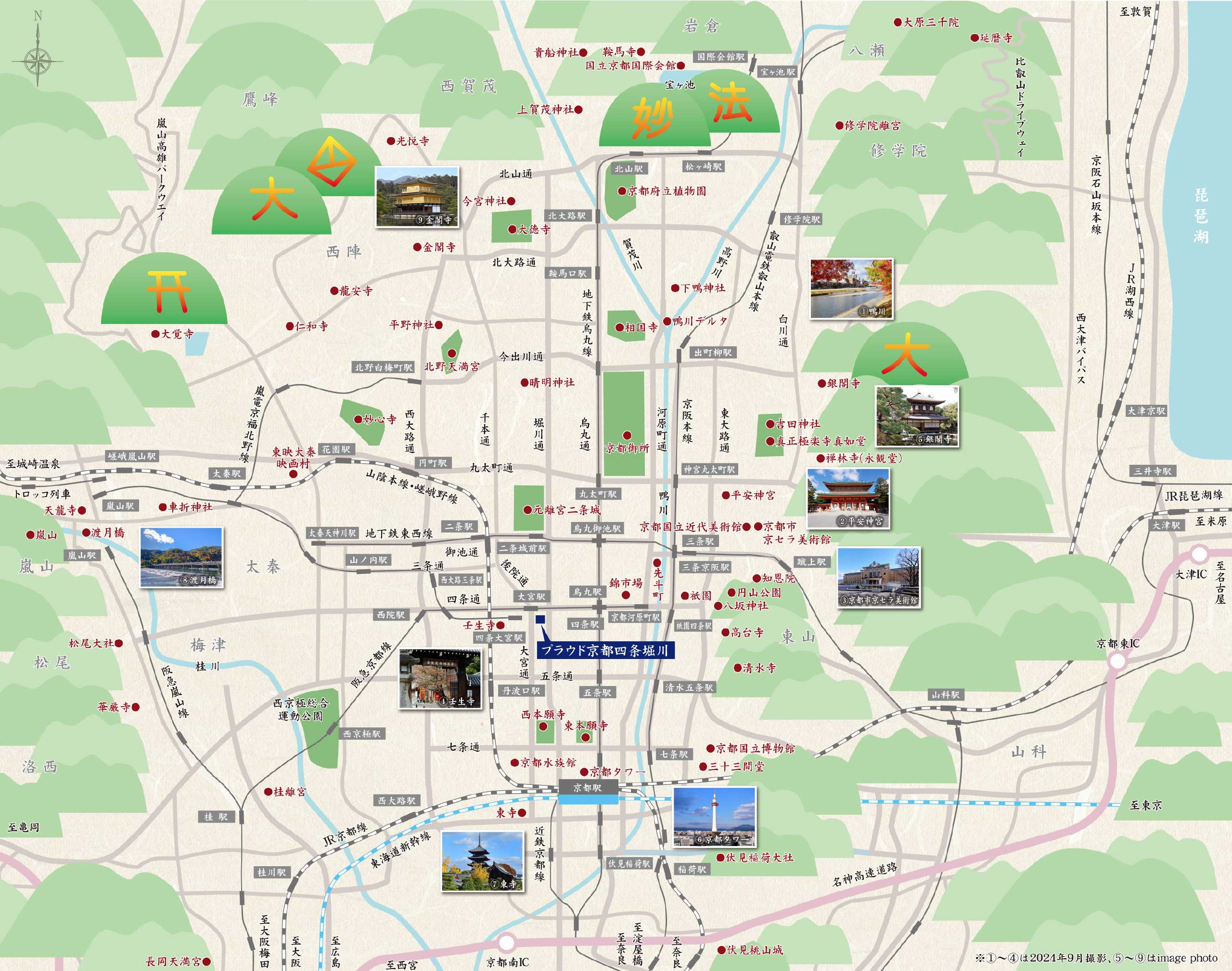 京都観光概念図