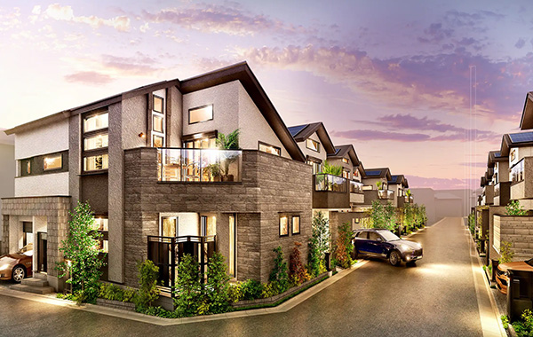 プラウドシーズン世田谷千歳台街並み完成予想CG