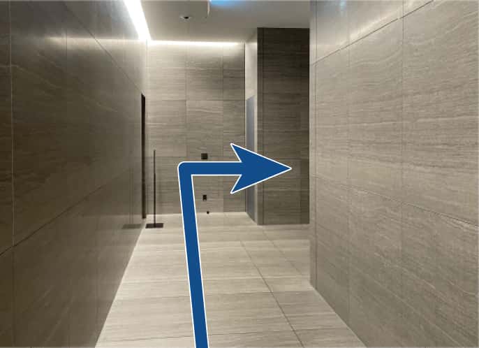 突き当たり。ここまで一本道です。