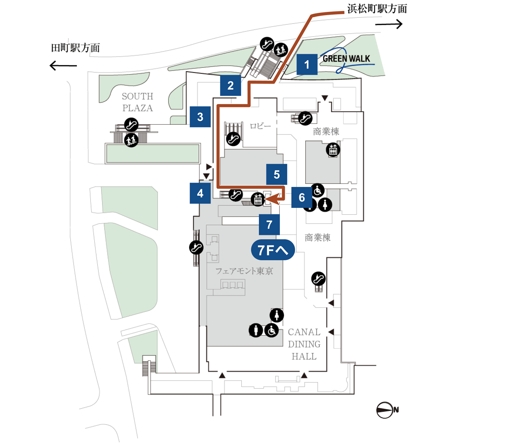 プラウドギャラリー芝浦　1・2F フロアマップ