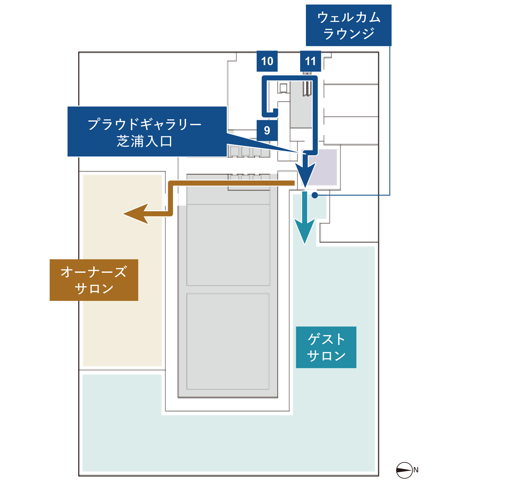 プラウドギャラリー芝浦　8F フロアマップ